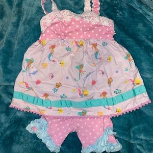 Matilda Jane Mermaid Mania Tunic and Pink Pop Shorties